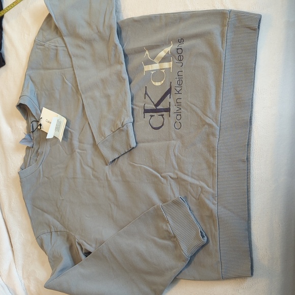 COPY - NEW Cotton Double Monogram Logo Sweatshirt Calvin Klein - Picture 2 of 11